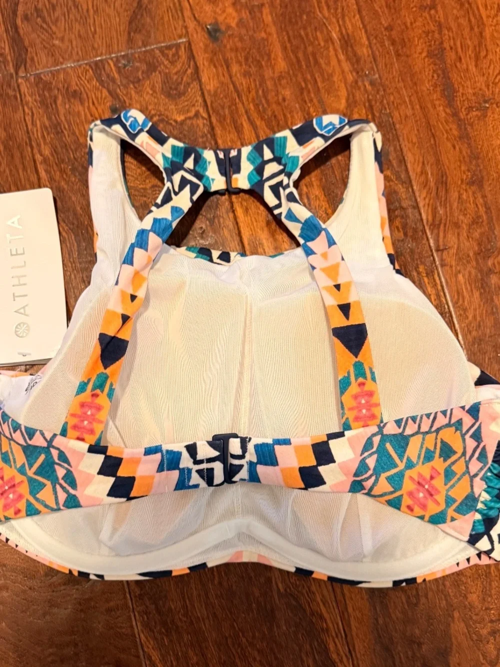 NWT Athleta Desert Geo High Neck Underwire Bikini Top Aztec